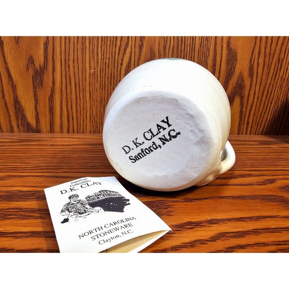 Vintage Pigeon Forge Pottery Floral Cream Pitcher With Blue Interior - Picture 7 of 7